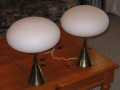 vintage 70's mushroom lamp set